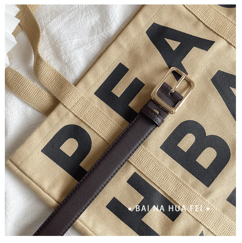 Women's Black Leather Belt Versatile High-End Retro Style Casual Waist Accessory for Jeans Summer Student Fashion