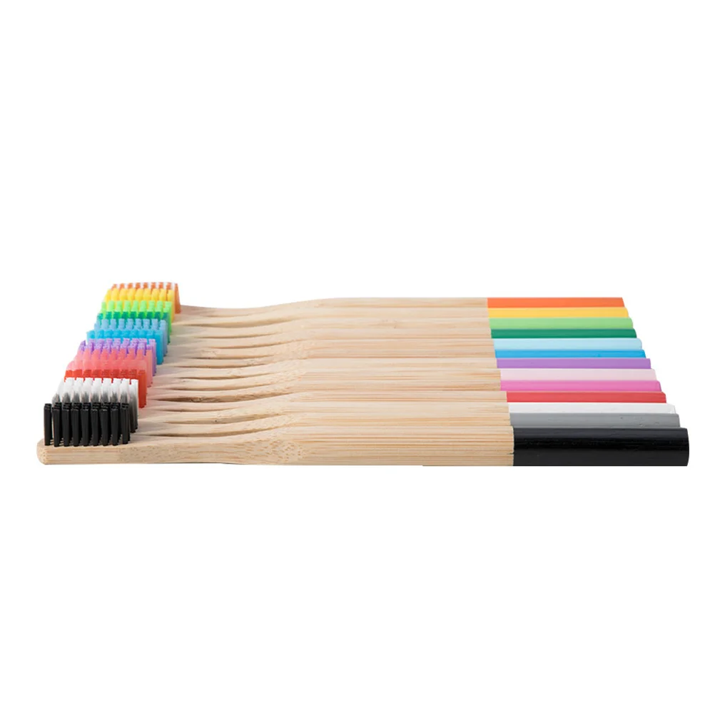 

4 Pcs Bamboo Environmentally Friendly Toothbrush Toothbrushes Adult Wooden