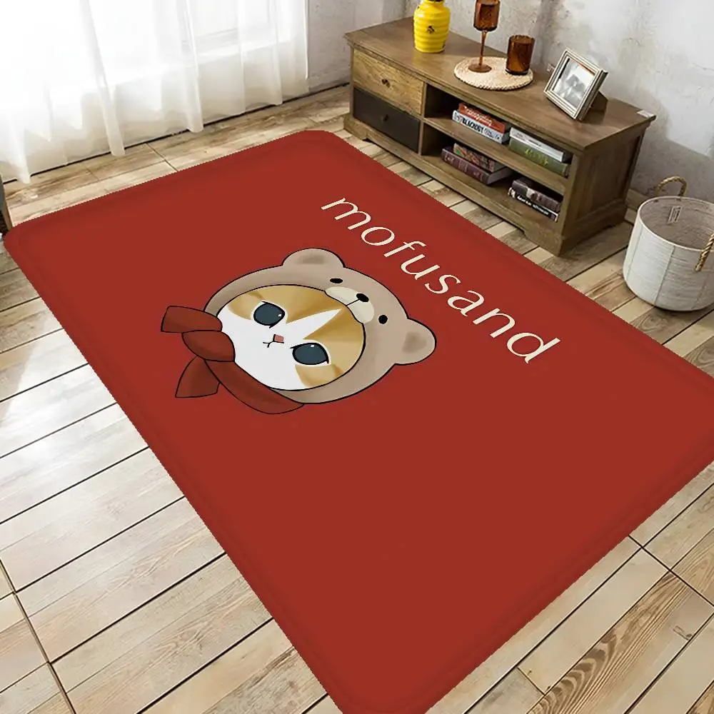 Popular Cute M-Mofusand Cat Door Mat Kids Room Bedroom Decoration Balcony Anti-Slip Doormat Living Room Doormat Area Rug