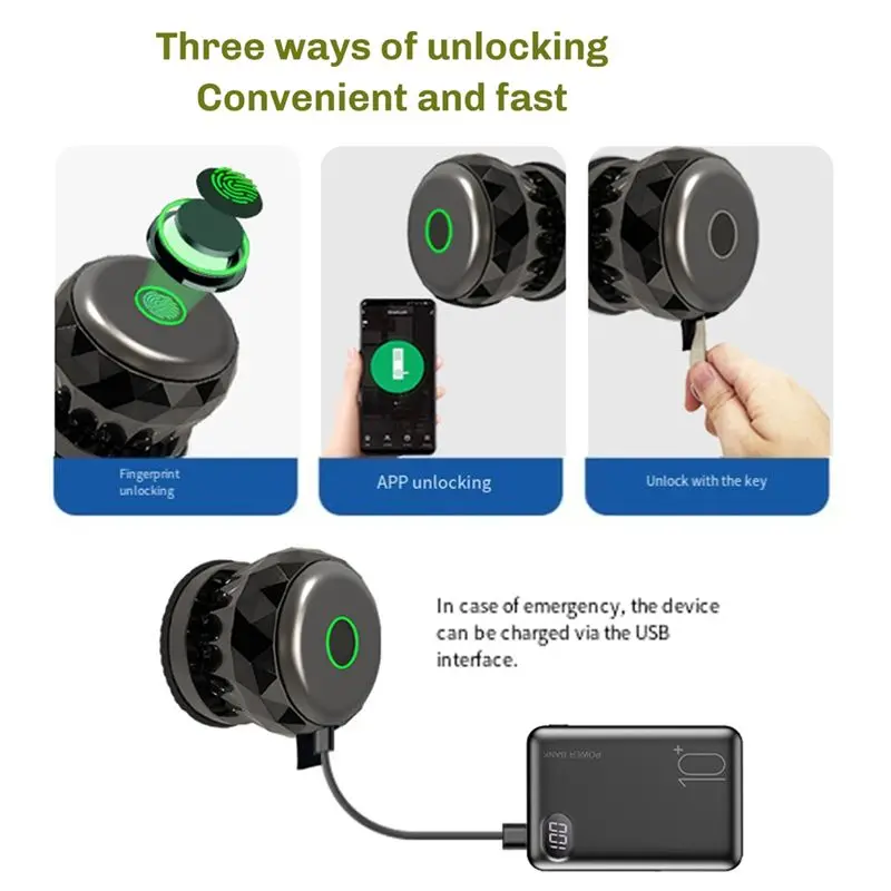 [B24B!】 Wireless Fingerprint Deadbolt Security Tuya Smart Door Lock Door Knob With App Control For Home Digital Unlock