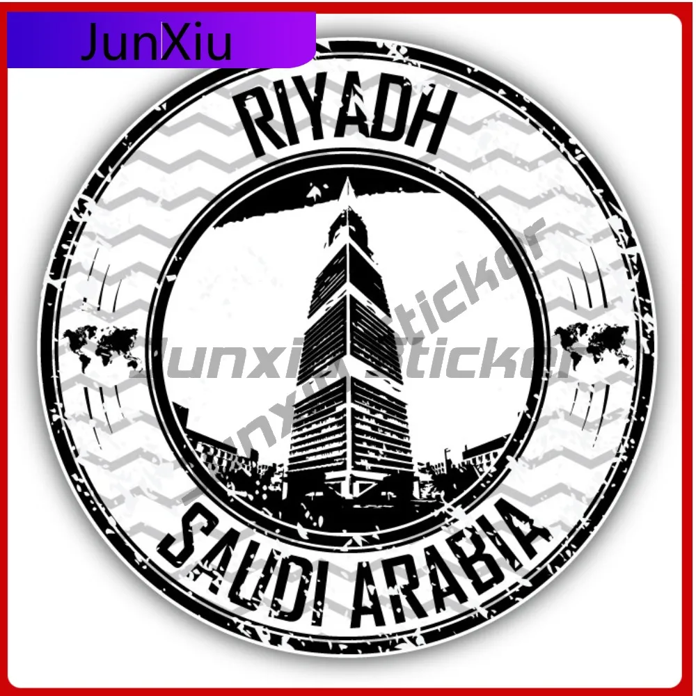 

Креативные наклейки-стикеры из Рияда, Саудовская Аравия, автомобильные наклейки для путешествий, наклейки на бампер для автомобилей, забавные наклейки для ноутбуков, водонепроницаемые виниловые наклейки