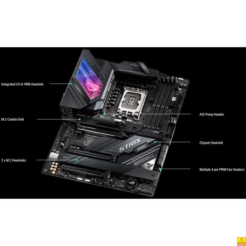 ASUS ROG STRIX Z690-E GAMING WIFI Motherboard Socket LGA1700 CPU DDR5 6400(OC) MHz Memory Chipset Z690 ATX Mainboard - 3