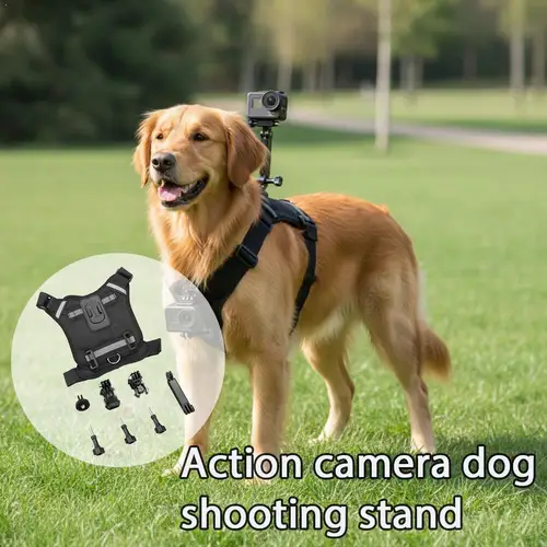 Imagen 1 del producto Arnés para perros para DJI para Insta360 con Base de montaje, suave ajustable para perros pequeños, medianos y grandes para DJI para Insta360