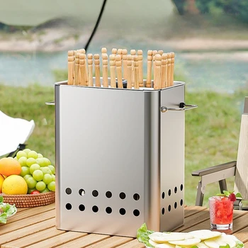 No oil smoke barbecue hanging oven, barbecue rack, charcoal barbecue skewer, home outdoor stainless steel carbon grill