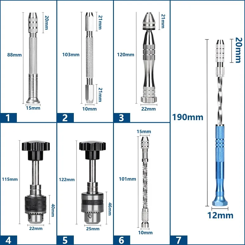 Imagem -03 - Cmcp Semi-automático Mini Mão Manual de Perfuração de Alumínio Espiral Mão Manual Push Chuck 0.32.0 3.0 6.5 10 mm 0.53.2 mm