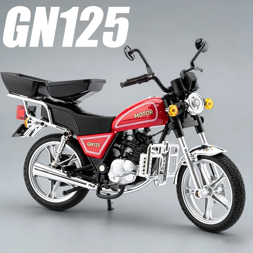 

1:12 Suzuki GN125 GSX1000R игрушечные модели мотоциклов, литой под давлением сплав переднего колеса, рулевое управление, звуковой свет, изысканные мотоциклы для детей