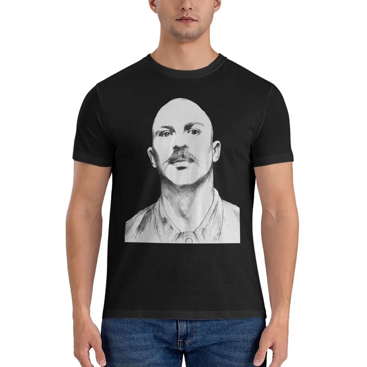 Tom Hardy Is T Shirts for Men Cotton Novelty T-Shirt Round Collar Bronson Tee Shirt Short Sleeve Clothing New Arrival