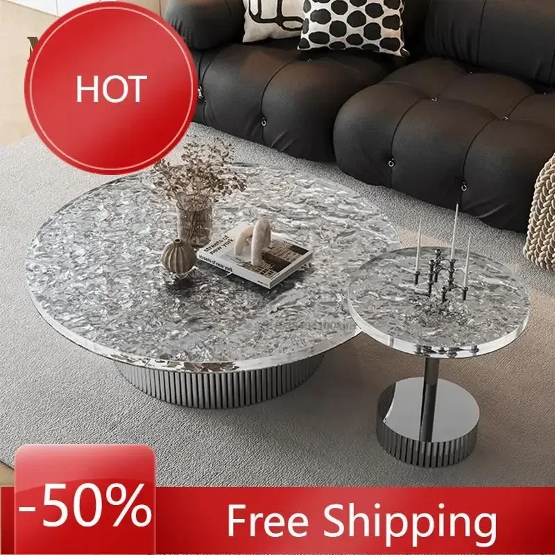 Designer Minimalist Coffee Table Round Luxury Industrial Modern Creative Table Vintage Stoliki Kawowe Living Room Furniture