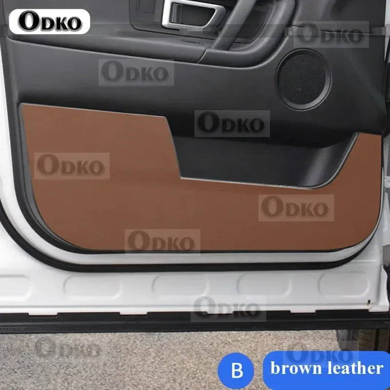 

Кожаная наклейка из углеродного волокна, дверной коврик для Land Rover Discovery 4 5, Range Rover Sport Evoque Executive Velar, аксессуар