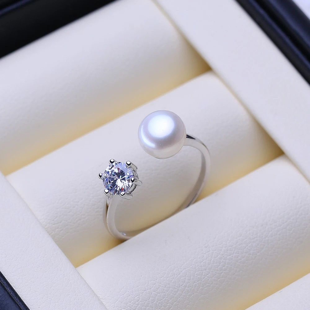 FENASY 925 Sterling Silver Jewelry Sets Freshwater Pearl Necklaces For Women Stud Earrings Crown Pendant Ring Classic Gifts