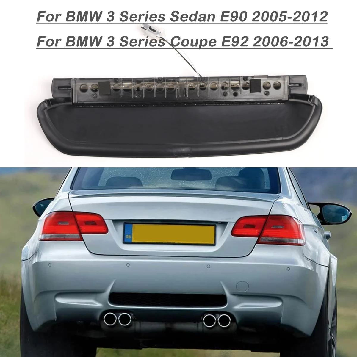

Third LED High Mount Rear Brake Light For BMW 3 Series Sedan E90 E92 Coupe 2006-2012 63257145519 Stop Lamp Car Accessorie