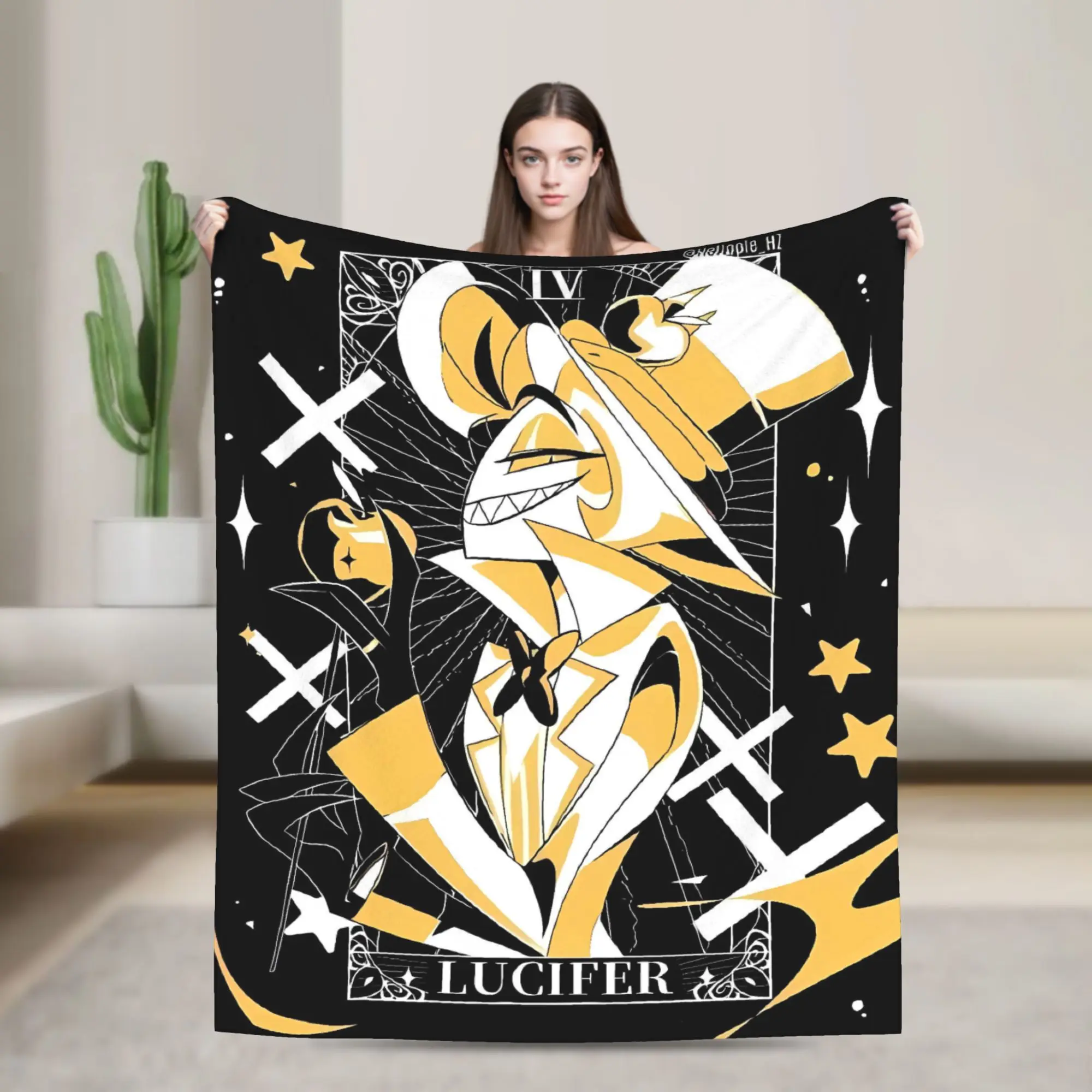 

Фланелевое одеяло для отелей Hazbin, зимнее теплое одеяло для детей, забавное покрывало для гостиной, диван-кровать