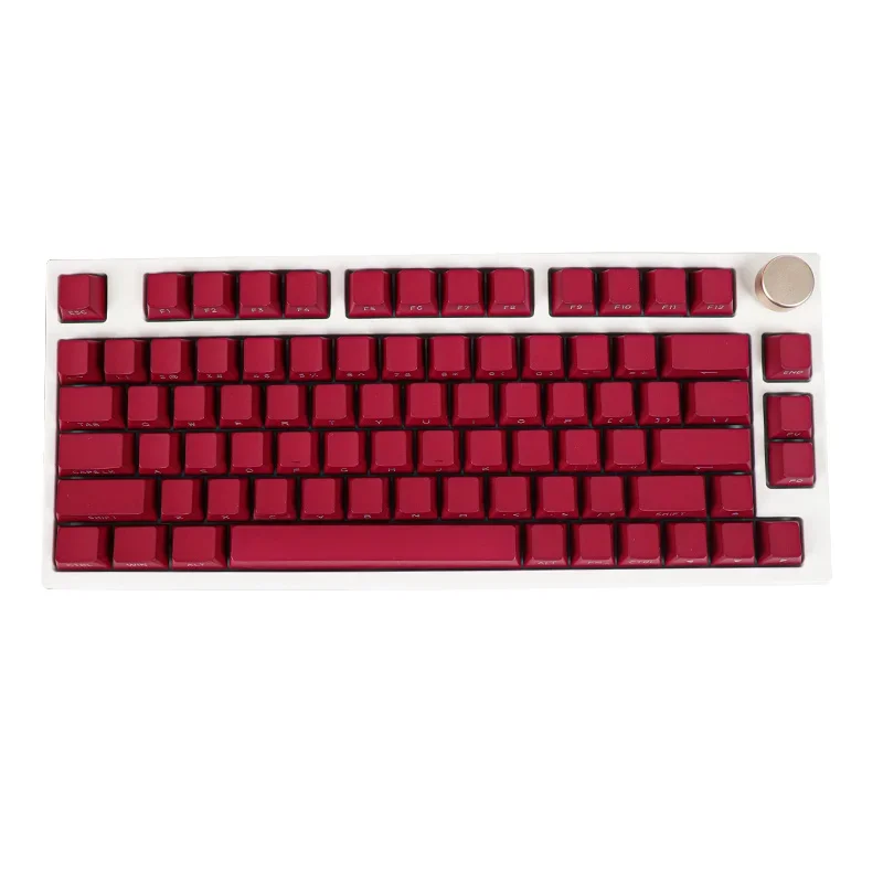 133 Keys Keycaps for Mechanical Keyboard Classic Red PBT Double Shot OEM Height Side Print Backlight Shine AULA F75 Ajazz AK820