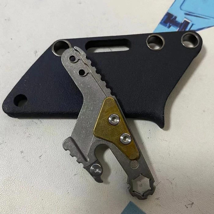 1 Piece DIY  titanium Blade Hold for Moyeworks training knife