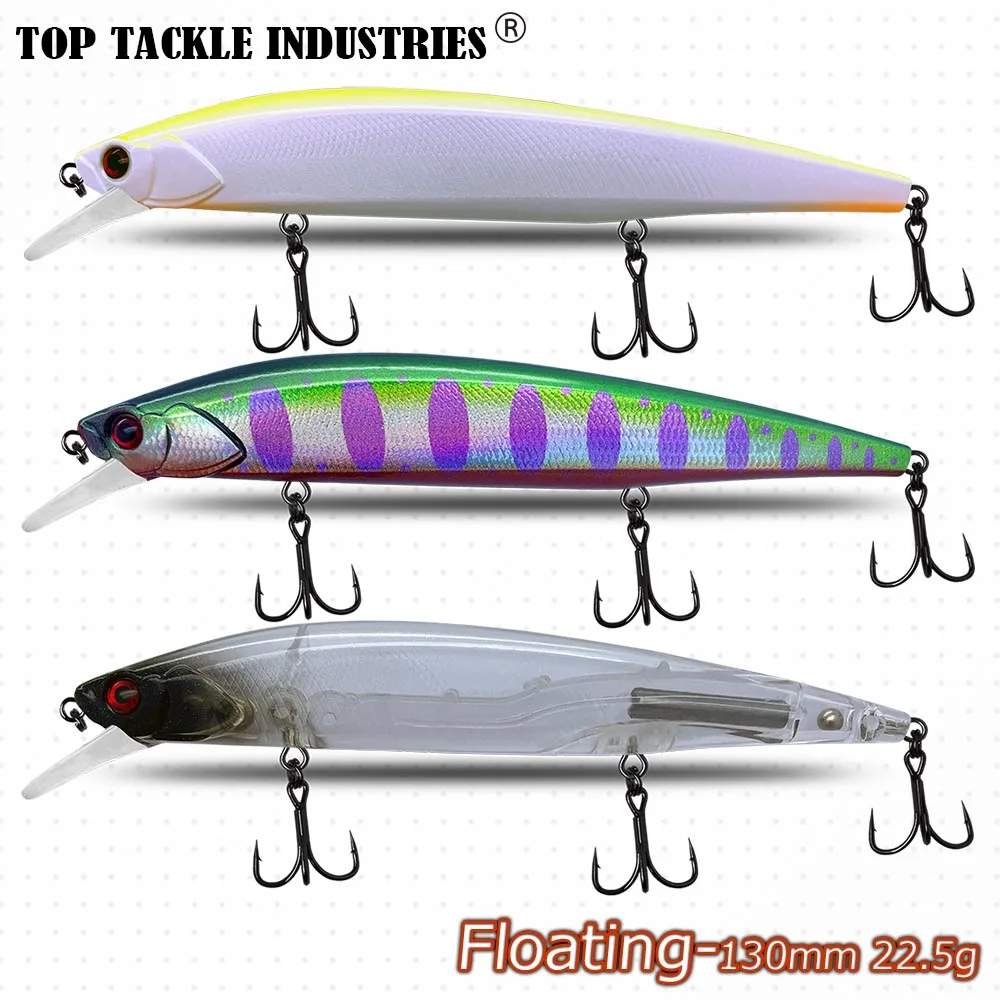 

1Pcs Minnow Fishing Lures 130mm 22.5g Crankbait Wobblers Perch 3D Eyes Artificial Hard Bait Pike Carp Bass Floating Swimbait