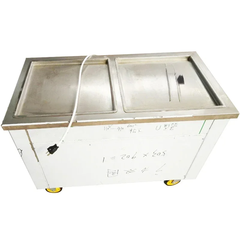 

Hot sale ice cream roller double pan ice cream making machine