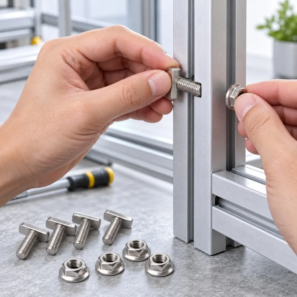 20set Sturdy Stainless Steel Hammer Head Screws Rust Resistant High Tensile Strength T Bolts M8 Hammer Head Screws Photovoltaic