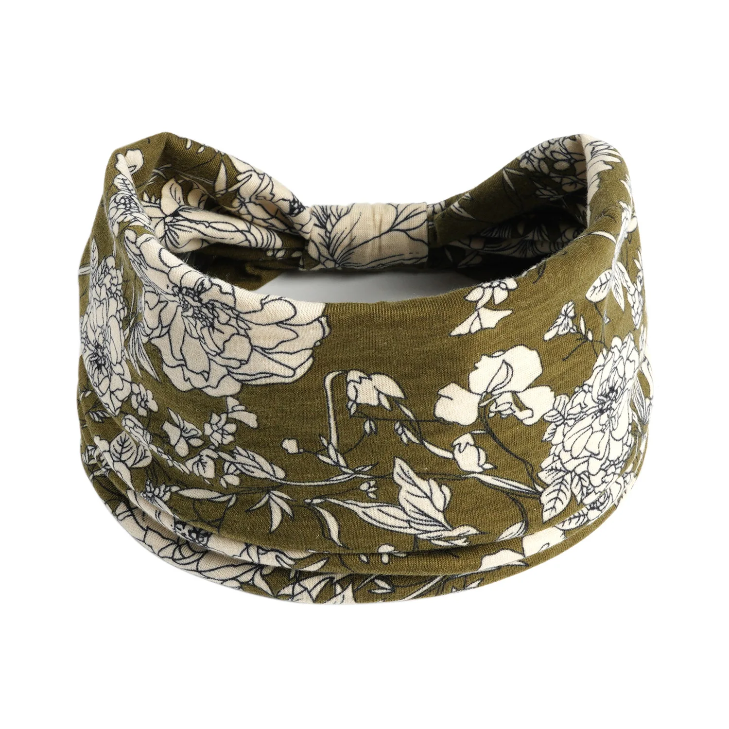 Fasce larghe Boho Bandana elastica antiscivolo sudore moda grandi fasce per capelli fasce per capelli copricapo sport, corsa, Yoga