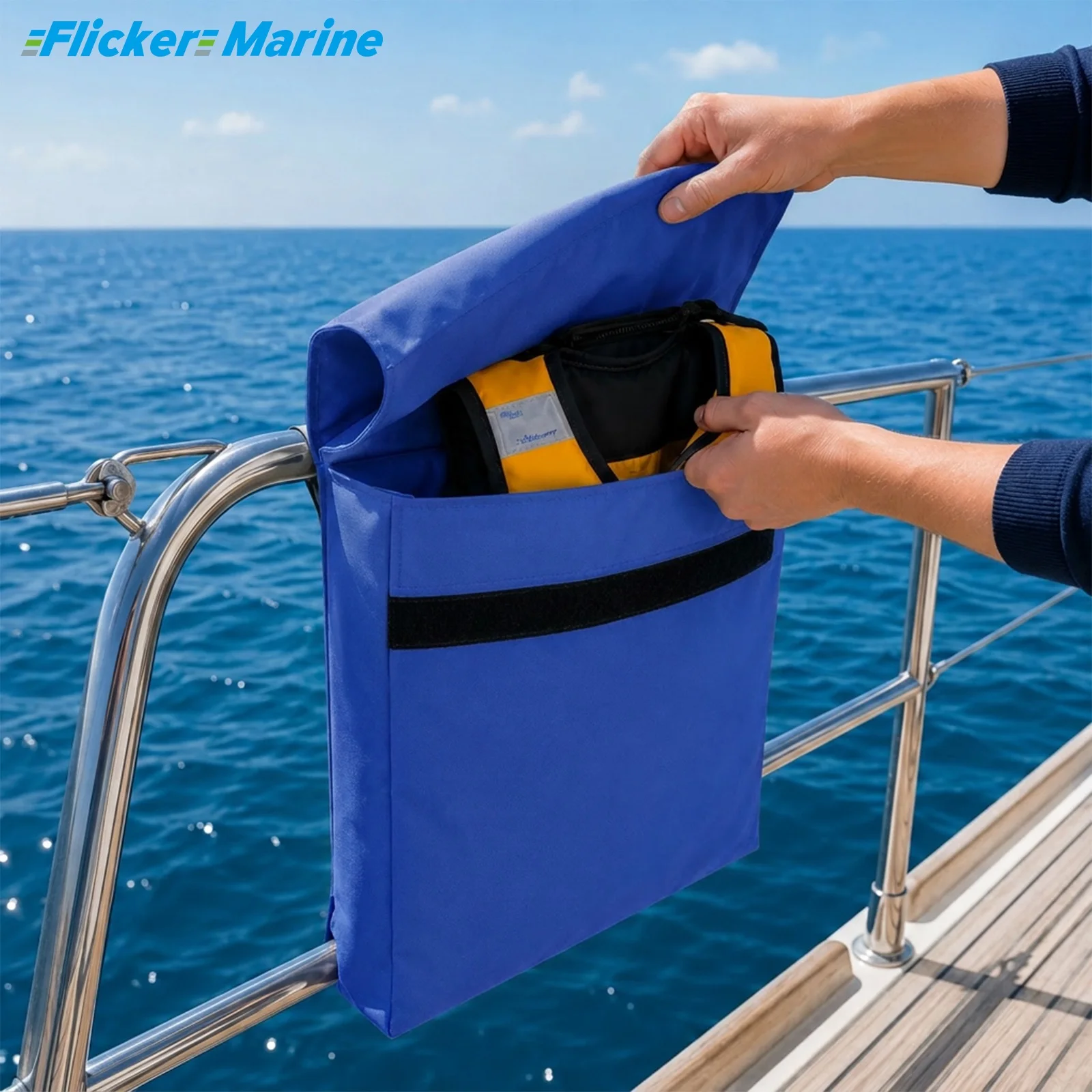 FLICKER MARINE Colorful Boat Buoyancy Clothes Organizer Bag, Hanging Marine Storage Organizer for Life Jackets, Sailing Clothing