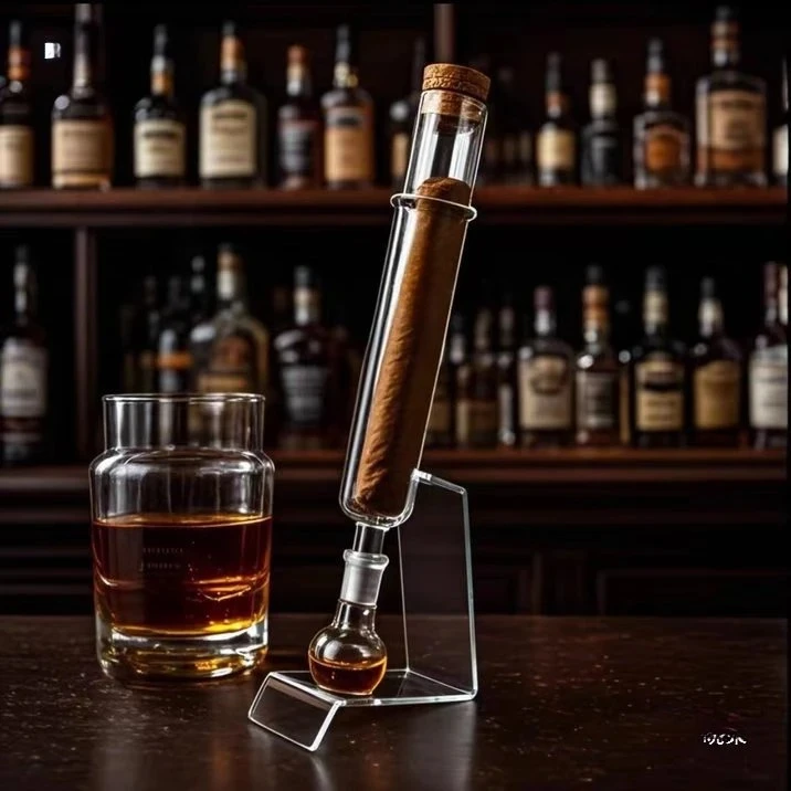 Applicable to Bar whiskey glass incense tube, flavoring and curing, incense moisturizing and mellowing display set