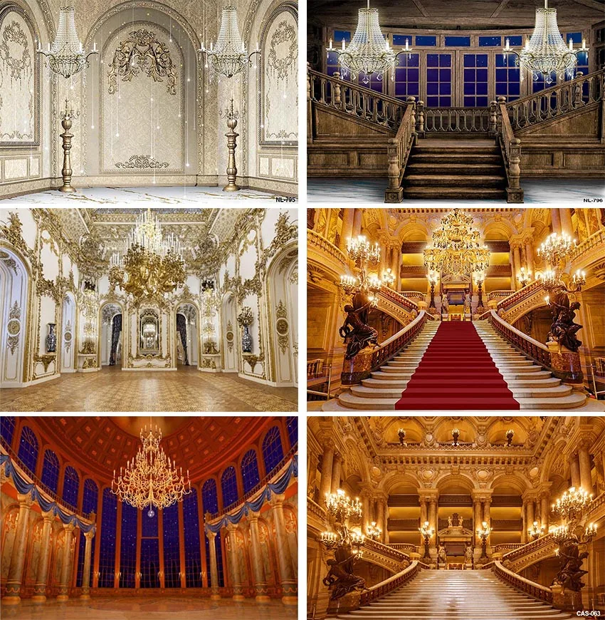 

Beauty and The Beast Palace Scene Backgrounds for Wedding Photo Booth Pictures Glitter Star Windows View Backdrops for Wedding