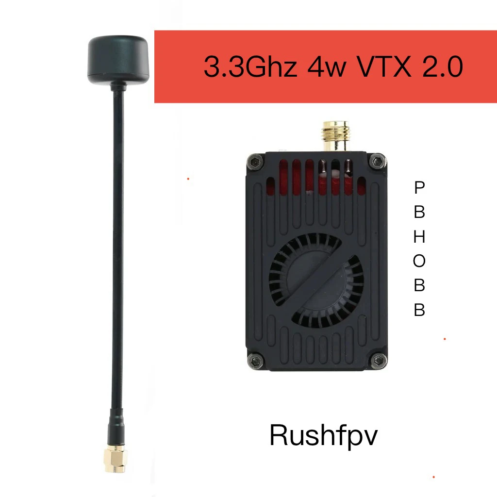 

Rushfpv 3.3G FPV Vtx 4W 3G3 Drone Time Traveling Machine Image Transmitter VRX Video Glasses Receiver Parts HD Transmission