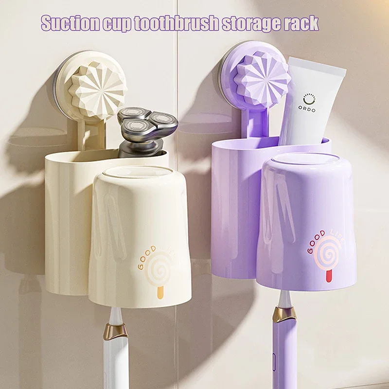 

Стойка для туалетных принадлежностей, органайзер, аксессуары для ванной комнаты, полки для ванной комнаты, настенное крепление, держатель для зубной щетки, зубной пасты, присоска для хранения