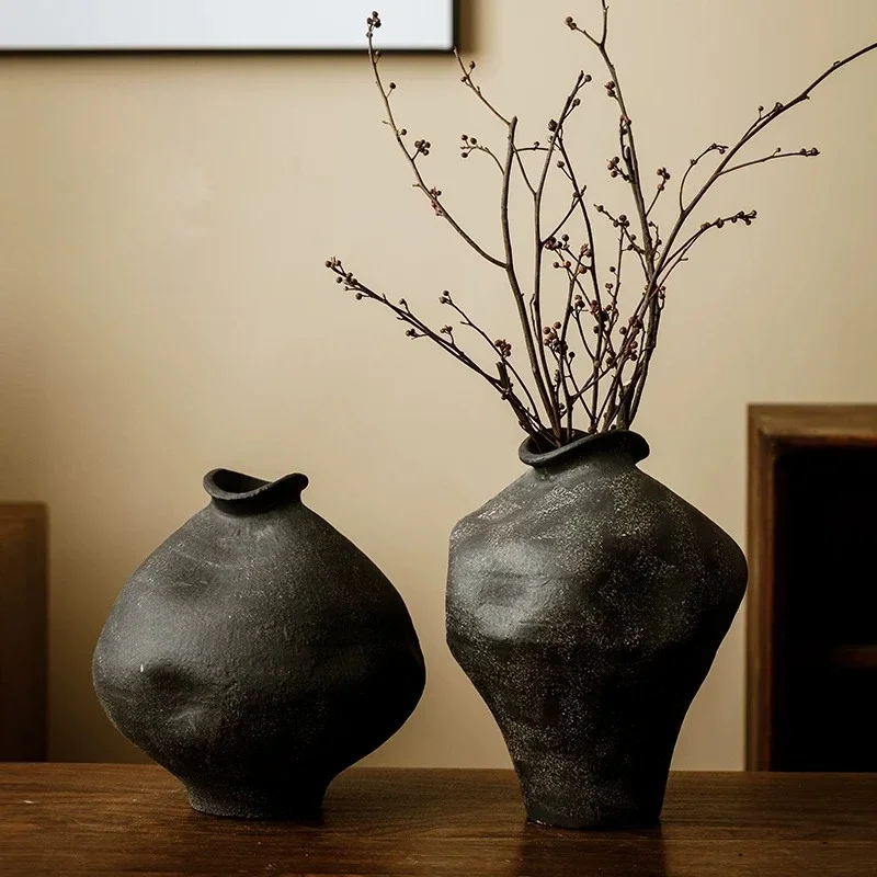 Vintage Ceramic Vase Entrance Hotel Decoration Ornaments تحف كبيره للمنزل Room Decor Floreros Altos Estantes Para Plantas