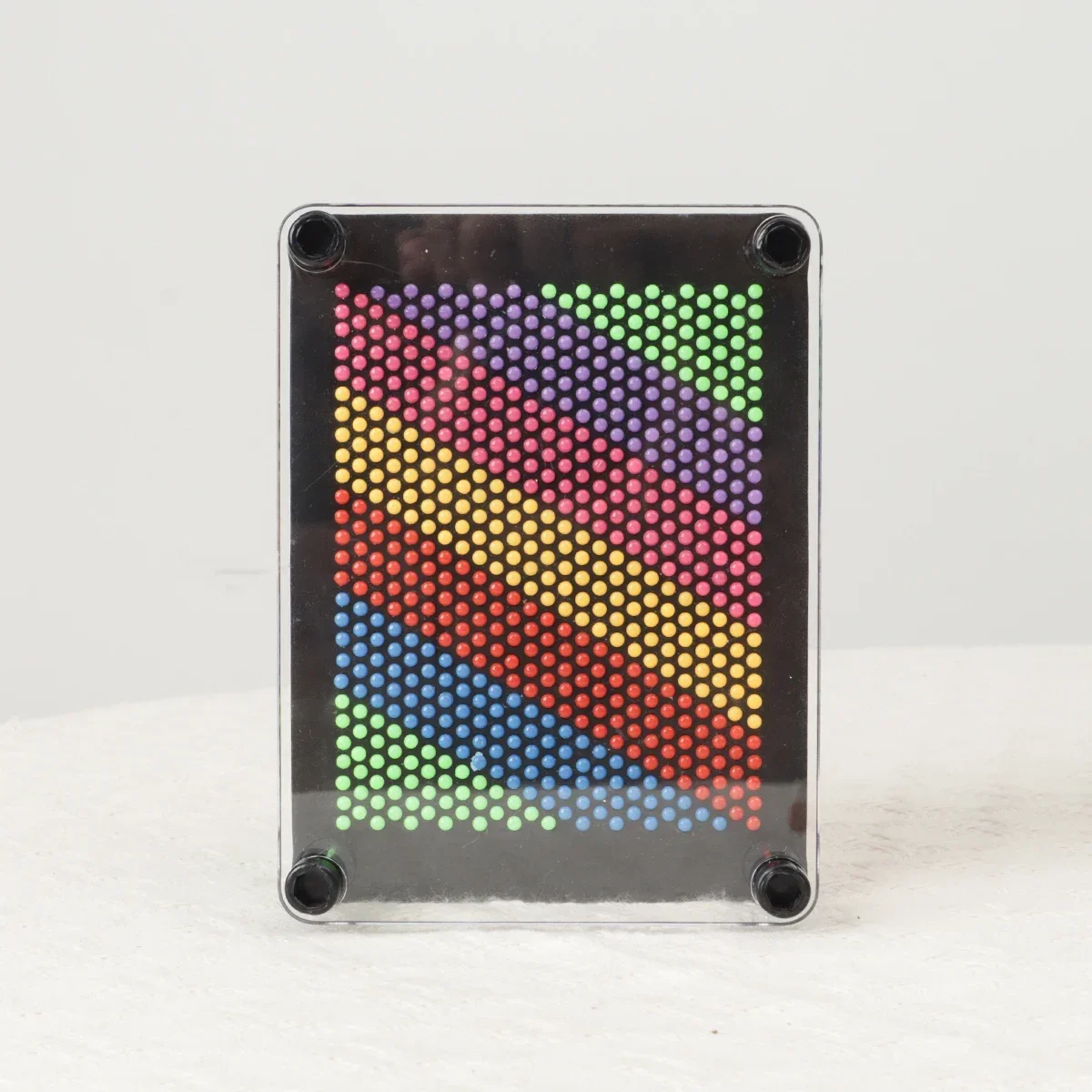 1pc-modelo de mão criativa 3d multi-variável agulha pintura arco-íris, plástico quadrado mão impressão modelo decoração de escritório