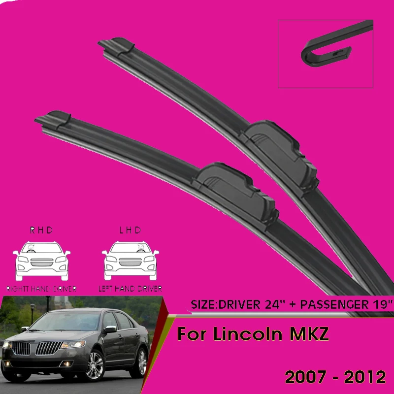 

Car Wiper Blades For Lincoln MKZ 2007-2012 Windshield Windscreen Front Window Blades 24"+19" Car Accessories