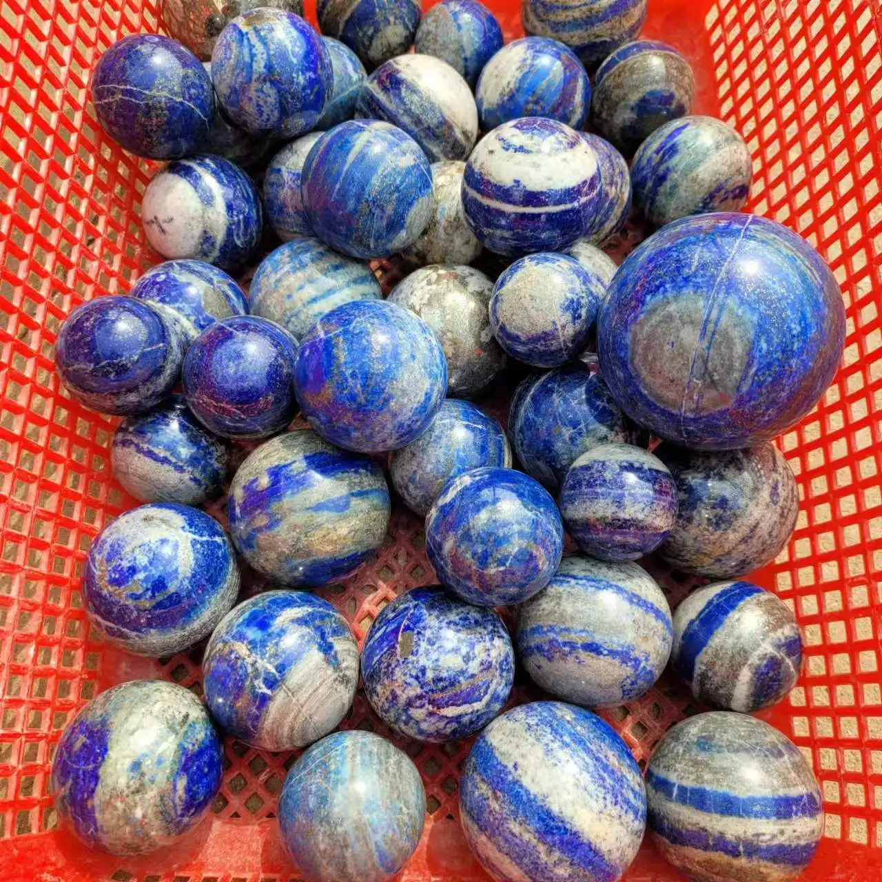 70mm Natural Lapis Lazuli Quartz Crystal Ball Polished Stone Spheres Reiki Healing Souvenirs Ore Ball Crafts Desktop Room Decor
