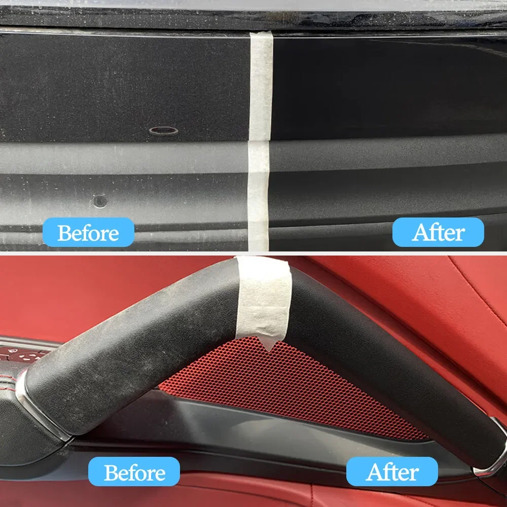 Car Plastic Restorer Rubber Trim Back To Black Plastic Longlasting Renovation Wax Polish Hydrophobic Coating Auto Care Accesorry