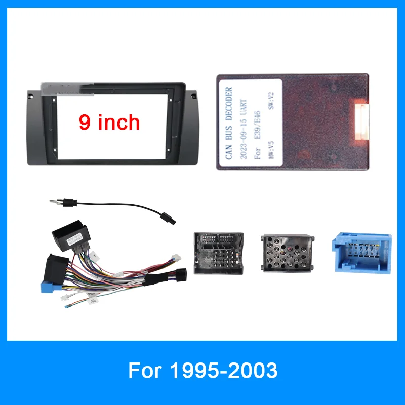 Wholesale Car DVD Frame Kits Android Universal Frame for BMW E39 E53 X5 M5 1995-2006 with Cable Wiring Harness