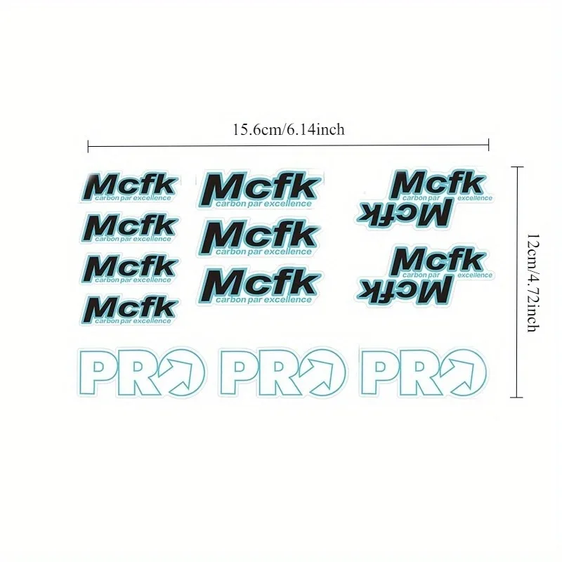 12pcs Bike Stickers for Road Bikes & Mountain Bikes - Heavy-Duty Scratch-Resistant Bike Decals, Multi-Color Wheel, Frame