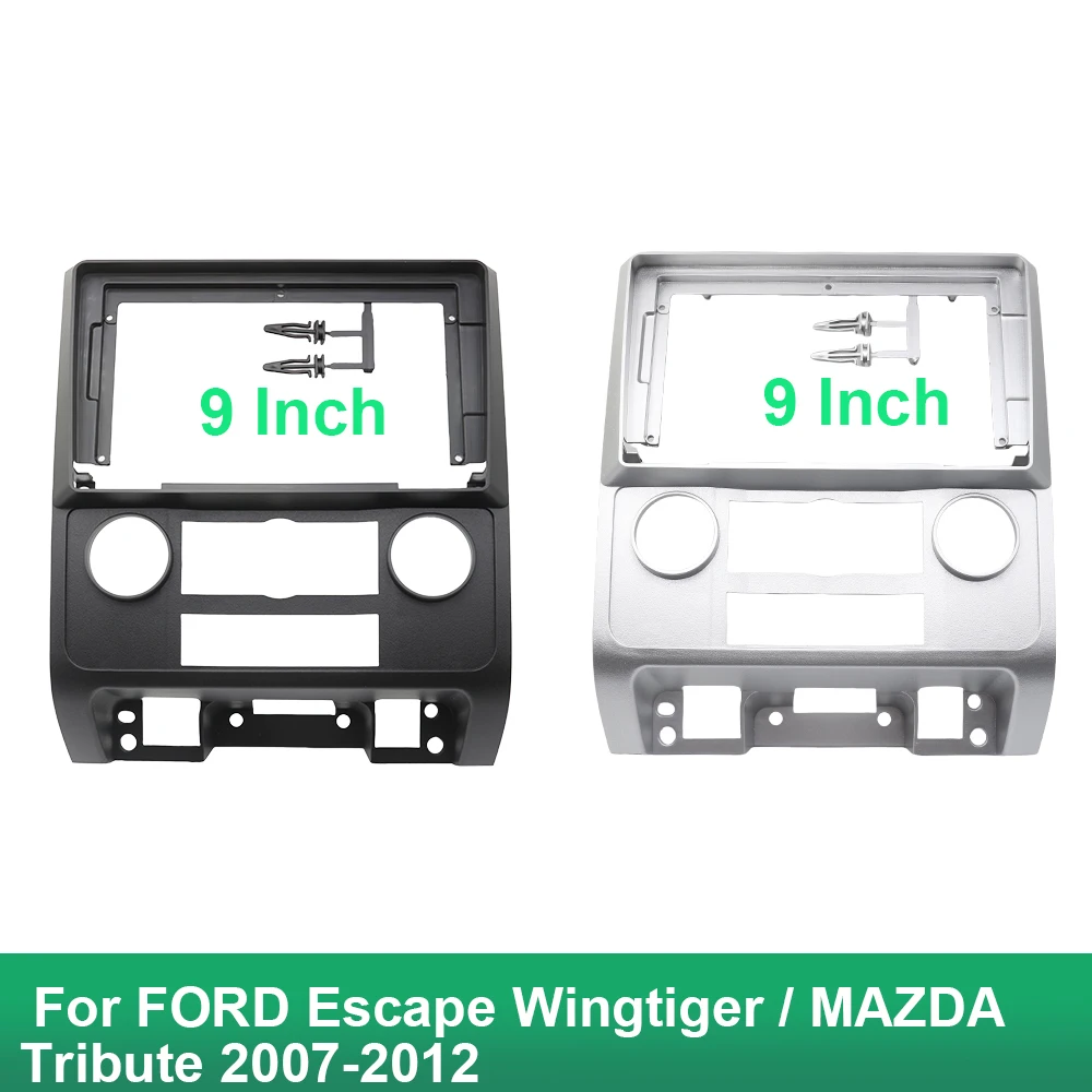 

9 Inch Car Radio Fascia Frame Dash Kit with Wiring Harness for Ford Escape / Mazda Tribute 2007-2012 - Stereo Panel Installation