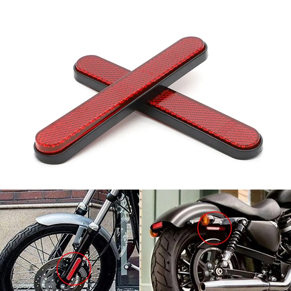 Side Reflector Reflective Strip Motorcycle Front Fork Reflector Reflective Sticker Luminous Stickers Warning Sign For Harley