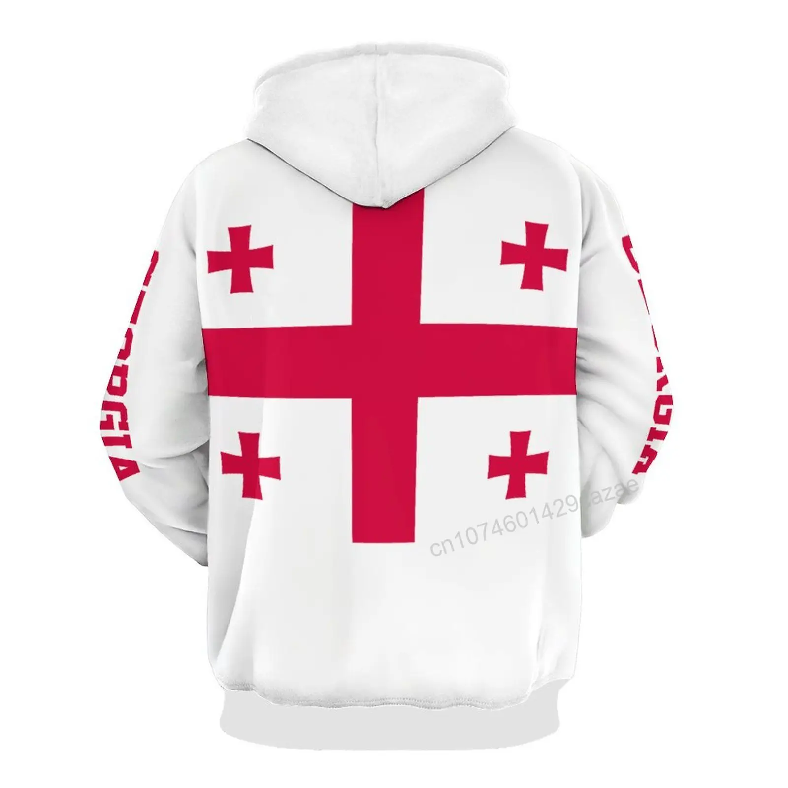 جورجيا علم الدولة ثلاثية الأبعاد هوديي البوليستر كول الرجال النساء Harajuku البلوز للجنسين بلوزة كاجوال هوديس