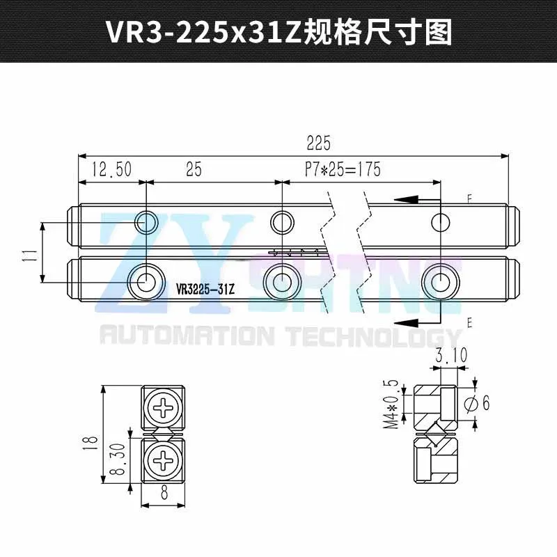High precision New VR3-225-31Z VR3-250-35Z Cross Roller Guide VR3 Precision Linear Motion