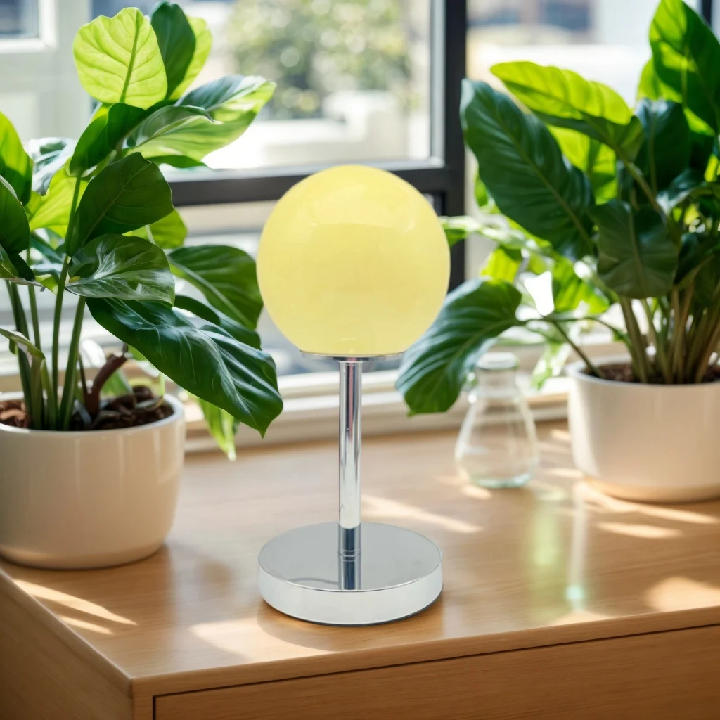

Modern Creative Simple Glass LED Sphere with USB Interface Bedside Table Lamp Study Living Room Bedroom Decoration