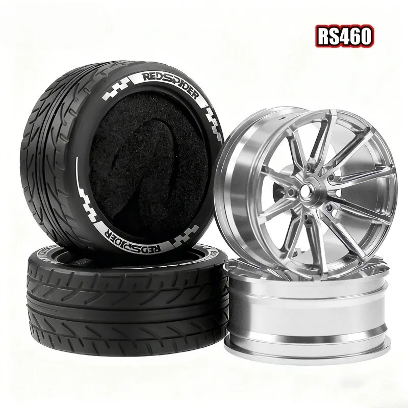 RC 부품 65mm 휠 타이어 12mm 헥스 림 내구성 있는 고무 1/10 1/12 1/14 RC 자동차 경주용 Wltoys 144001 호환