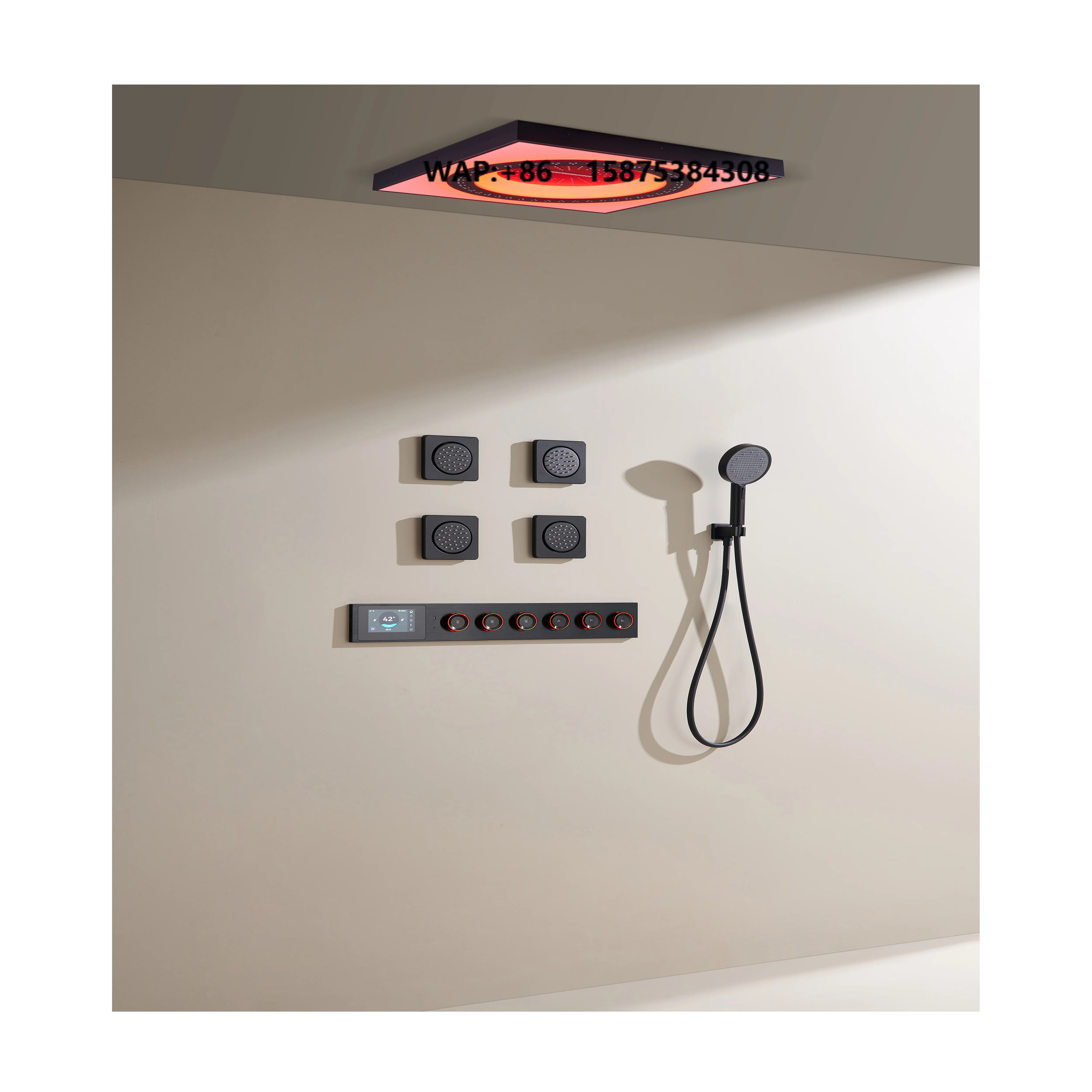 SUNDREAM 2024 Sistema de Ducha Digital con Control en la Pared, Conjunto de Ducha