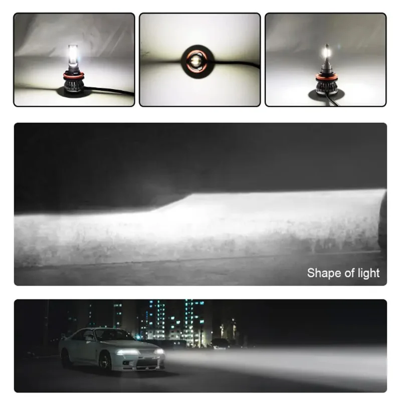 2PCS/pair Mini Lights Auto H7 LED H4 Bulb H3 H8 H9 H11 9005 9006 9012 6000LM Car Headlight H1 6000K Auto Fog Light 12V LED Bulb image 4