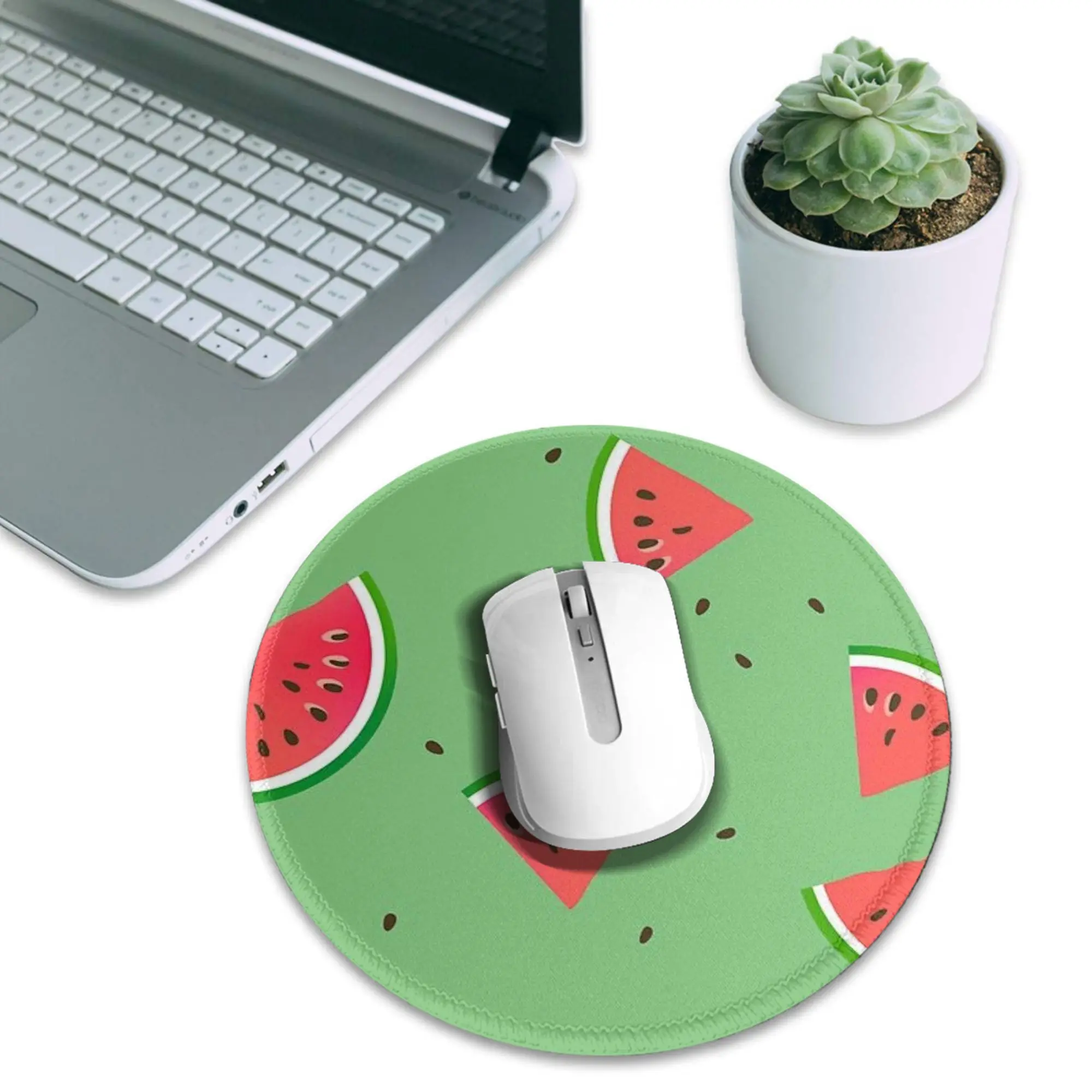 Fun Watermelon Slices Pattern Mouse Pad Computer Keyboard Mouse Mat Gamer PC Laptop Desk Mat Office Accessories Table Mats
