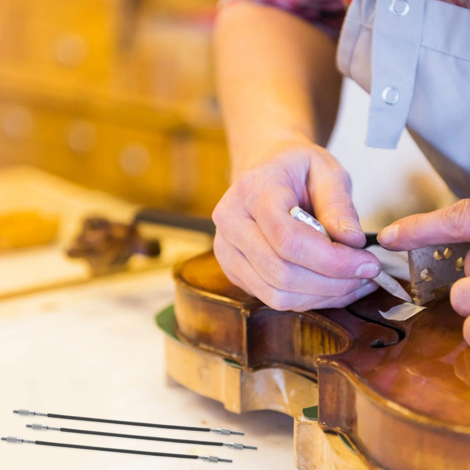 

10pcs Viola Tailpiece Metal Wire Replacement For 4/4-3/4 Viola Non-Slip Easy Install Tail Cord Upgrade Accessory Instrument