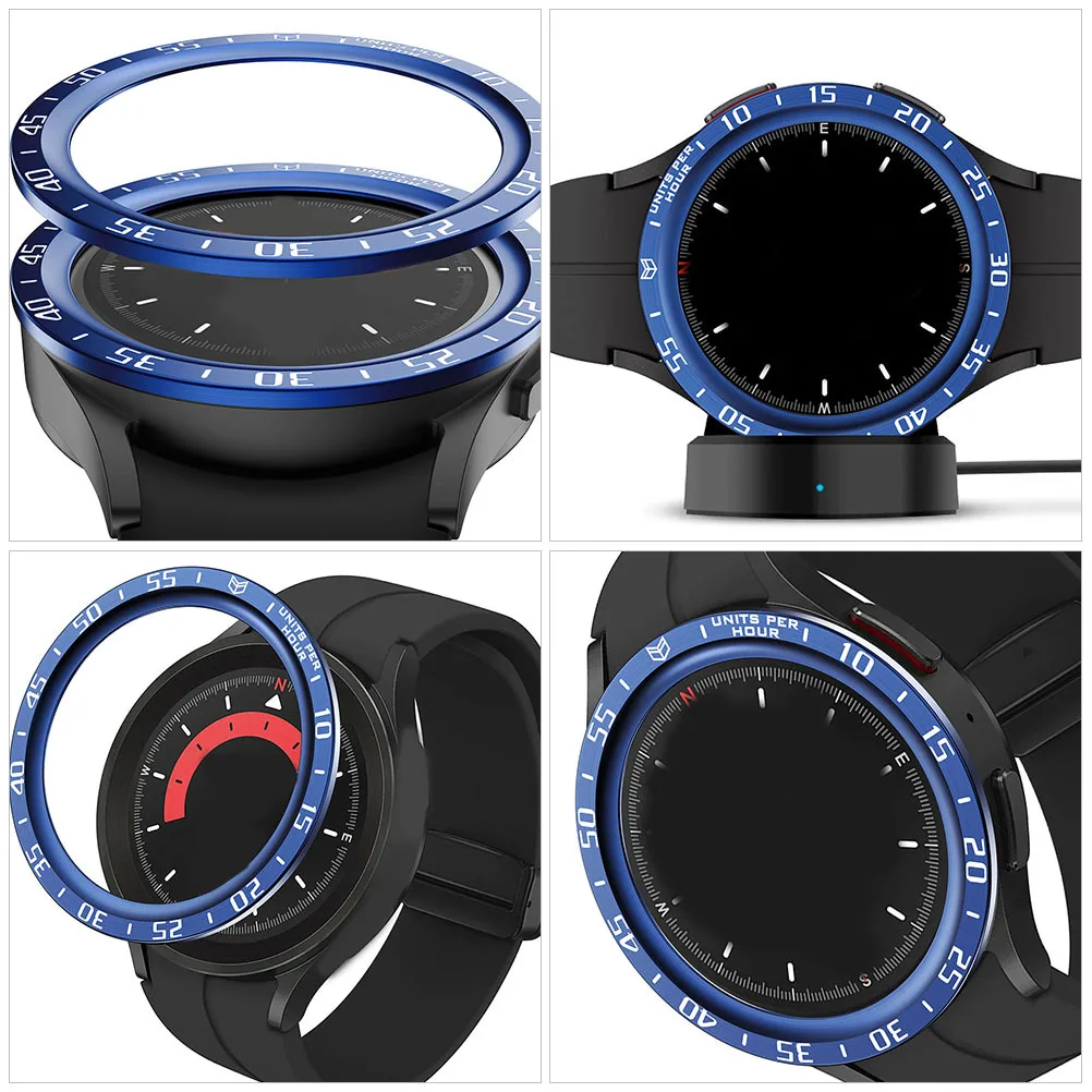 Reemplazo de anillo de bisel para reloj inteligente, protector de reloj elegante circular con bisel de Metal, Compatible con Galaxy Watch5 Pro
