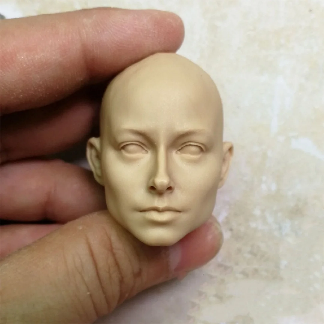 

1/6 Scale Unpainted European Nun Girl Head Carving Model Toys