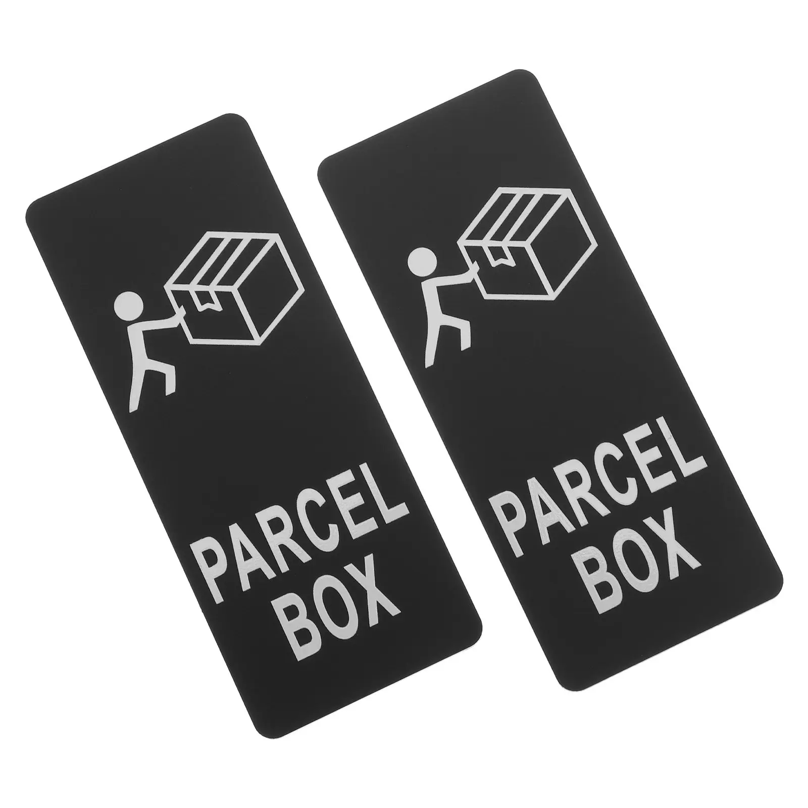 2Pcs Parcel Box Identification Sign Waterproof Acrylic Package Drop Box Label Self Adhesive Parcel Marker Sign Home Apartment