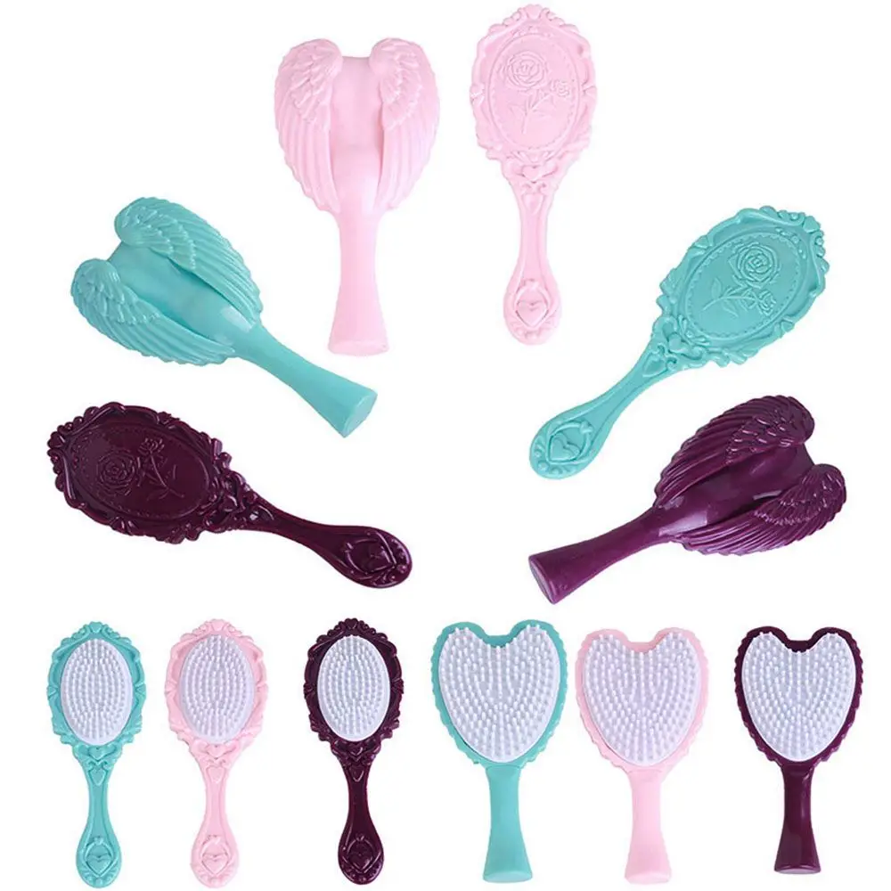 

Cute Love Wings 1/3 1/4 1/6 1/8 Mini Doll Accessories Plastic Comb Eyelash Eyebrow Combs Dollhouse Decorations