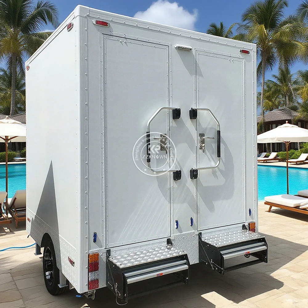 

Luxury Portable Toilet Trailer – Customizable and Sophisticated Outdoor Bathroom with Shower