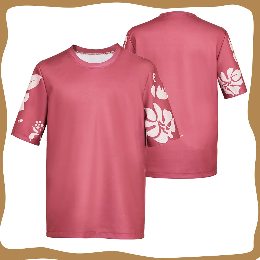 

Лило Косплей Унисекс Красная Рубашка Костюм для Взрослых Мужчин Женщин Топы Мультфильм Маскировочные Рубашки Хэллоуин Карнавальный Костюм Партии